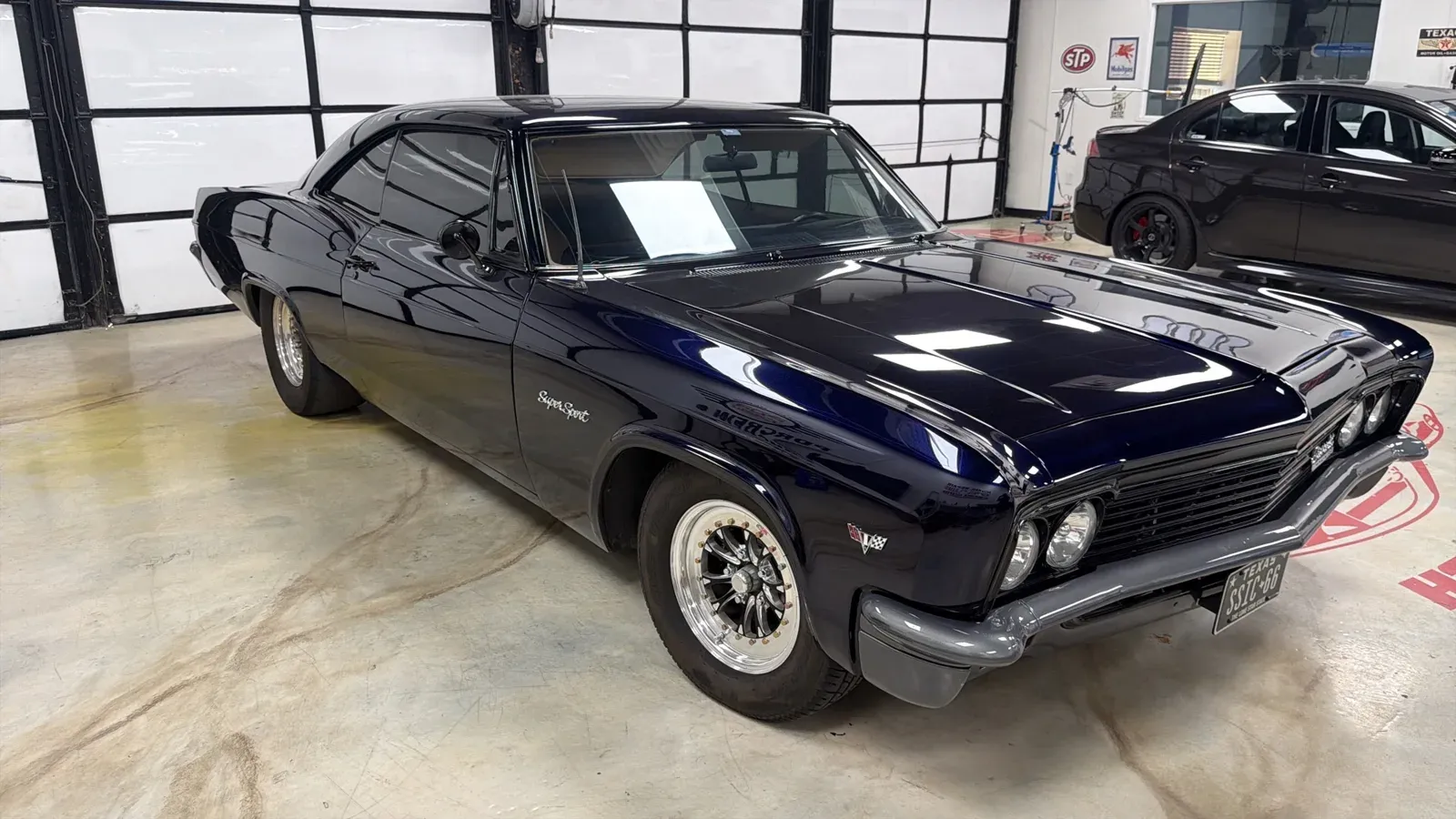 Classic black Chevelle in the PDR Crew shop