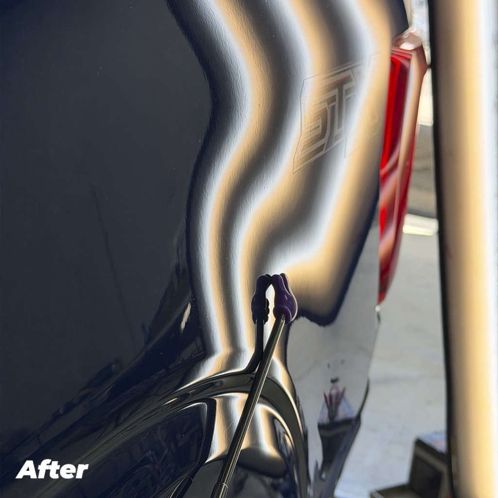 Hail dent after repair